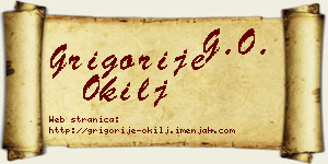 Grigorije Okilj vizit kartica